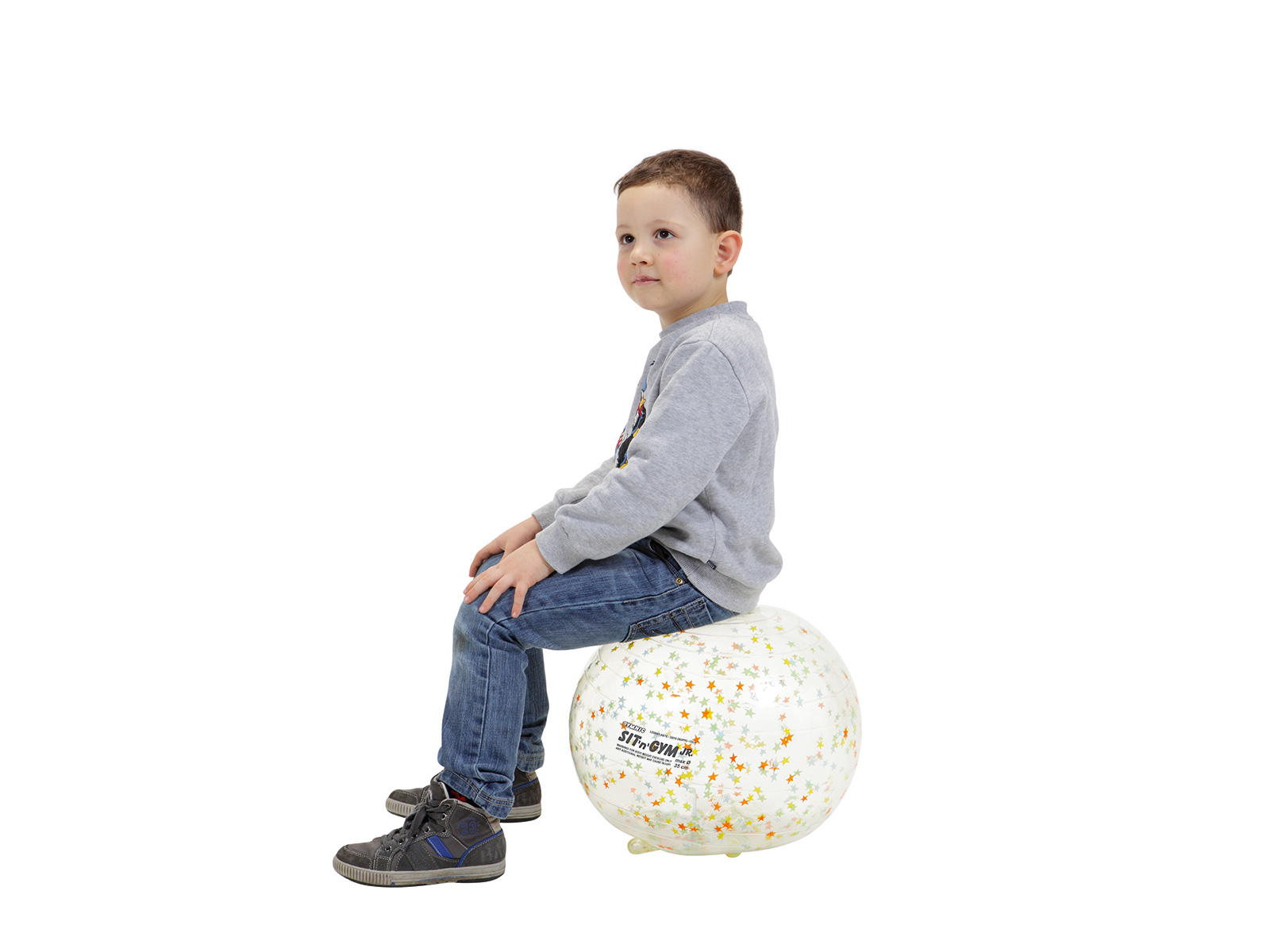 Gymnic Sit’n’Gym Jr. Palla Da Seduta Con Piedini, 45 Cm Gialla – Perfetta Per Bambini Dai 5 Anni, Postura, Concentrazione E Benessere - 4